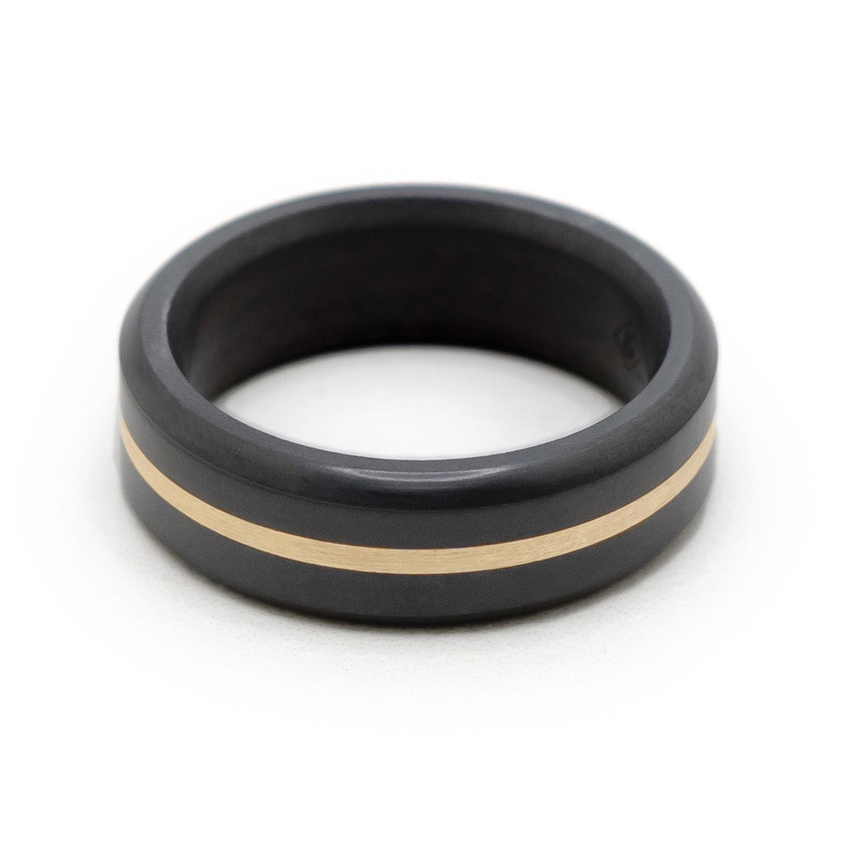 Kratos Rounded Gold Inlay Ring 7mm