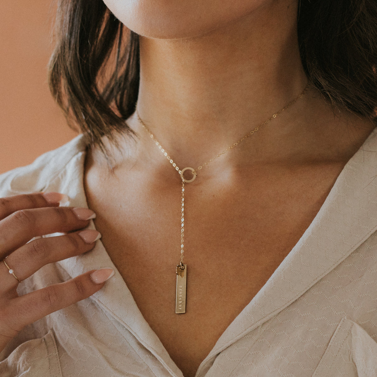 Personalized Lariat Necklace