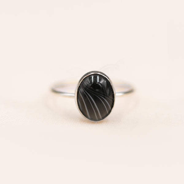 Black Agate Ring