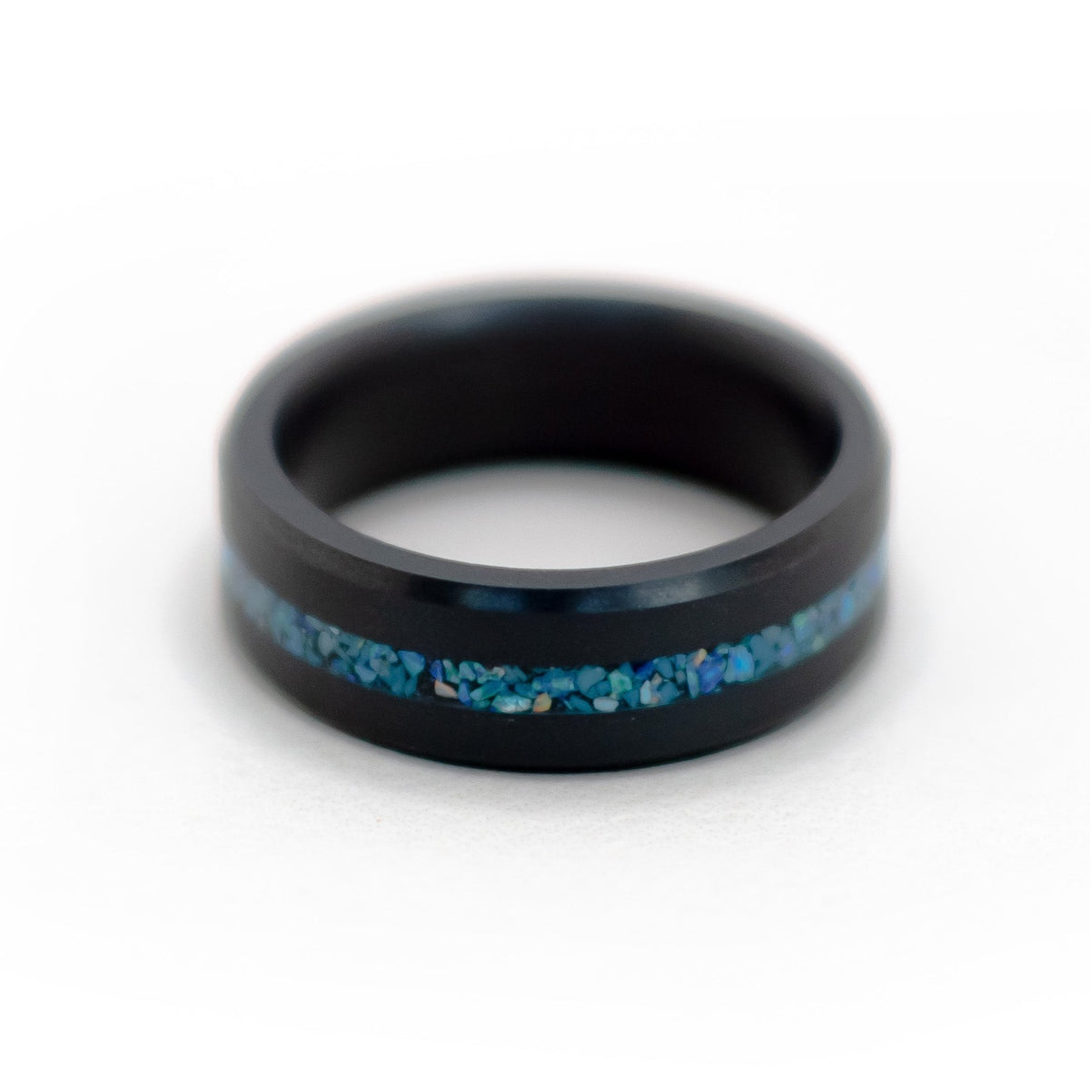 Ares Beveled Opal Inlay Ring
