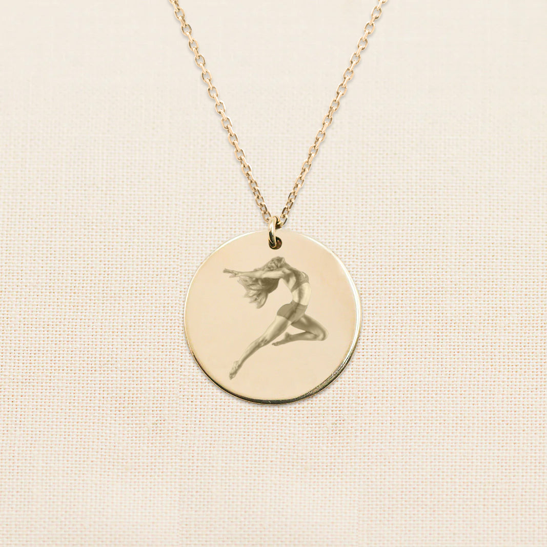 Darling Image Disc Necklace - 3/4&quot;