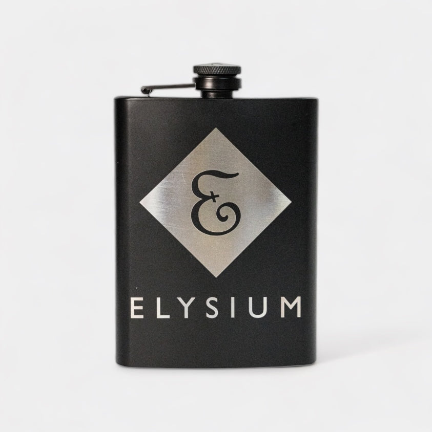 Custom Black Flask – Laser Engraved