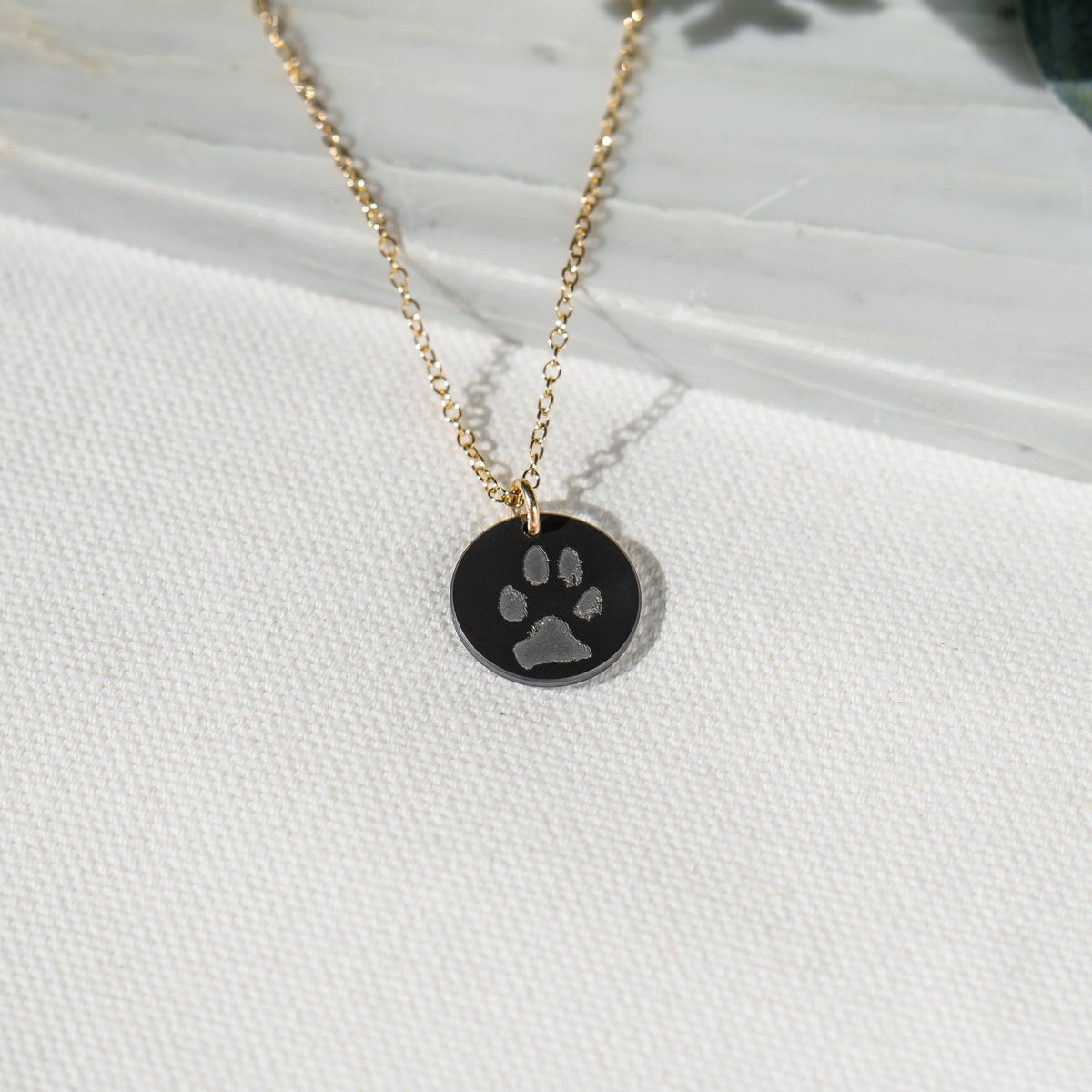 Custom Black Diamond Image Necklace - Free Standing Pendant