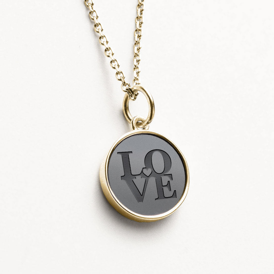 Elysium Black Diamond  Relationship Necklace - L.O.V.E. - Meraxi