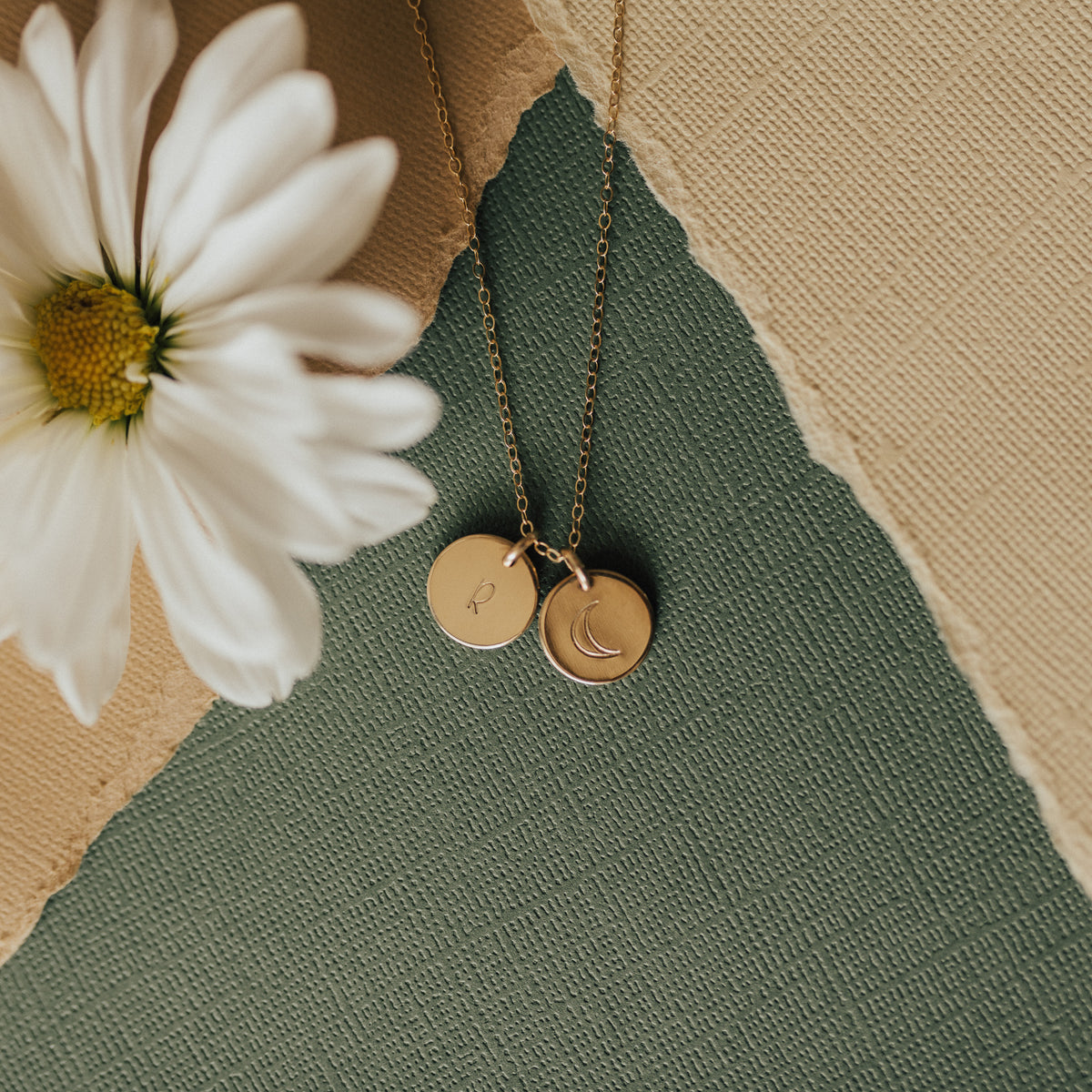 Multi Dainty Disc Necklace - 1/2”